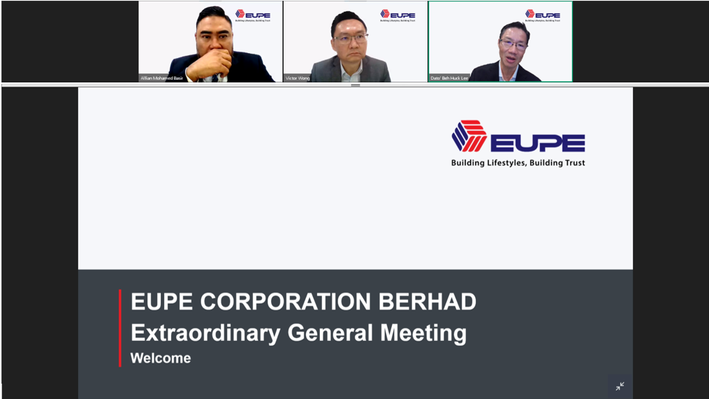 Eupe's Virtual Extraordinary General Meeting