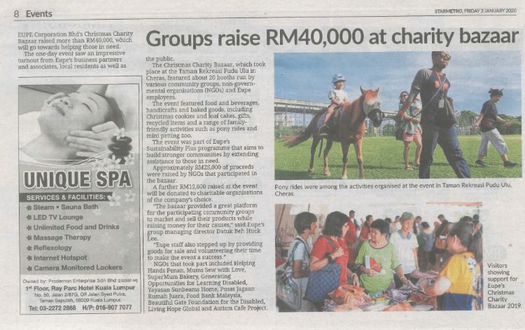 The Star: Groups Raise RM40,000 at Charity Bazaar