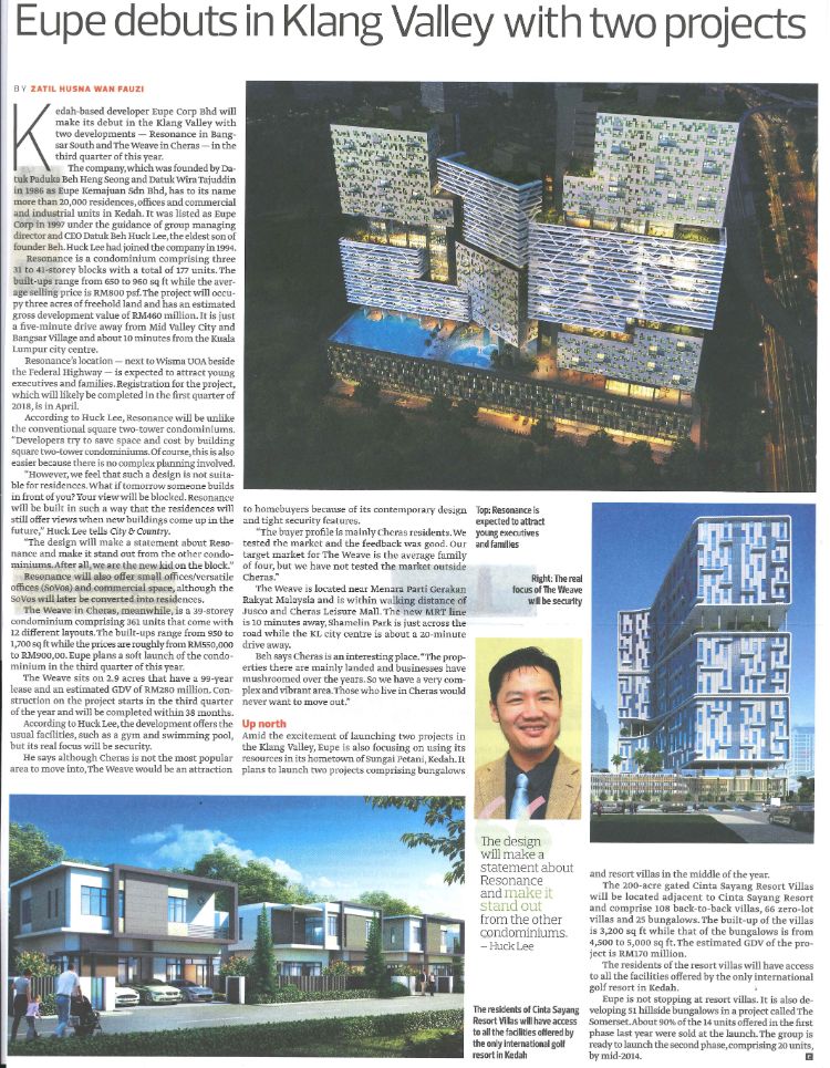 The Edge: Eupe debuts in Klang Valley with two projects