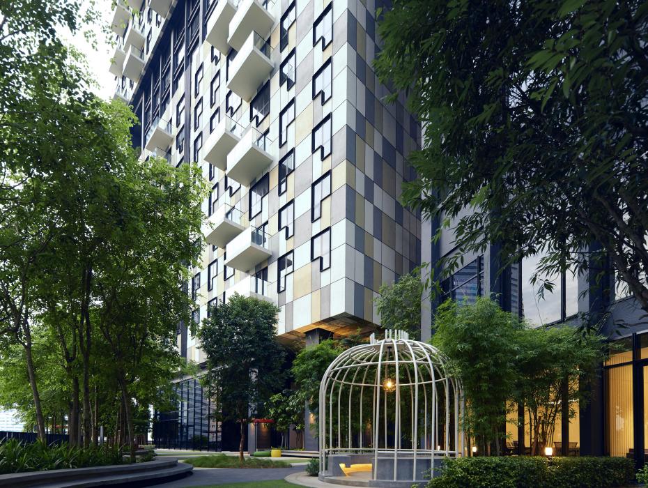 Pockets of lush landscape and greenery are infused throughout the development.